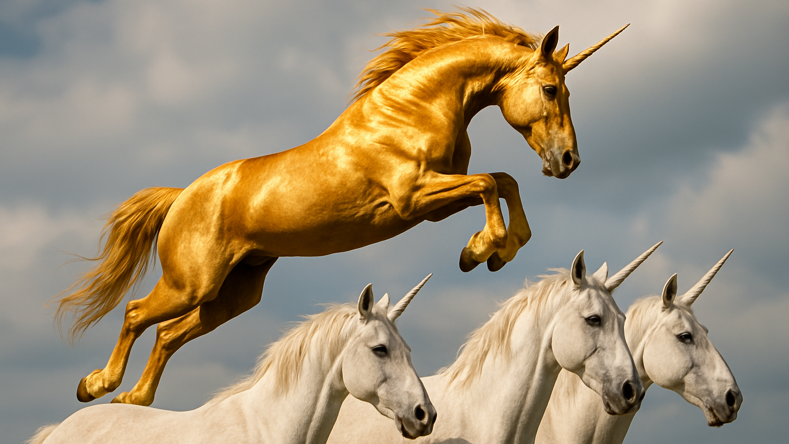 Ein goldenes Einhorn