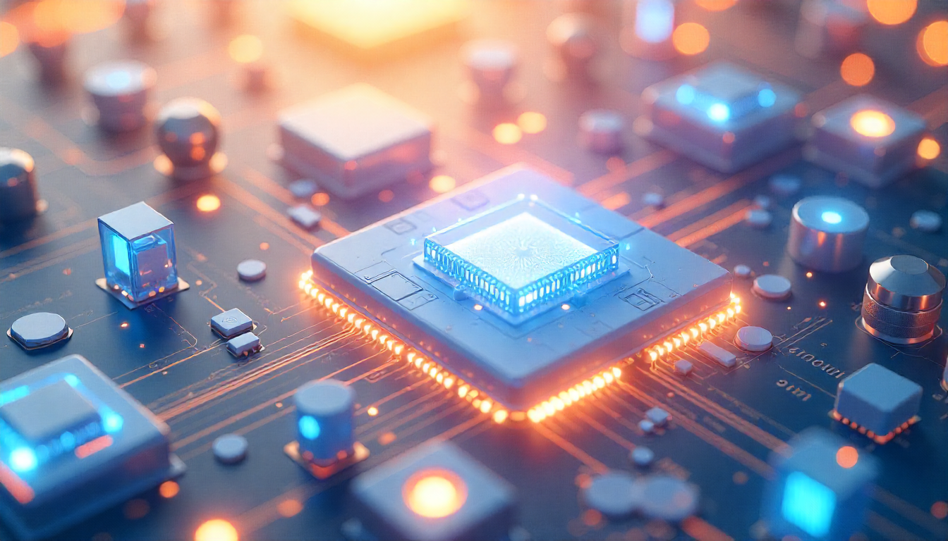 Ein Netzwerk an Computerchips